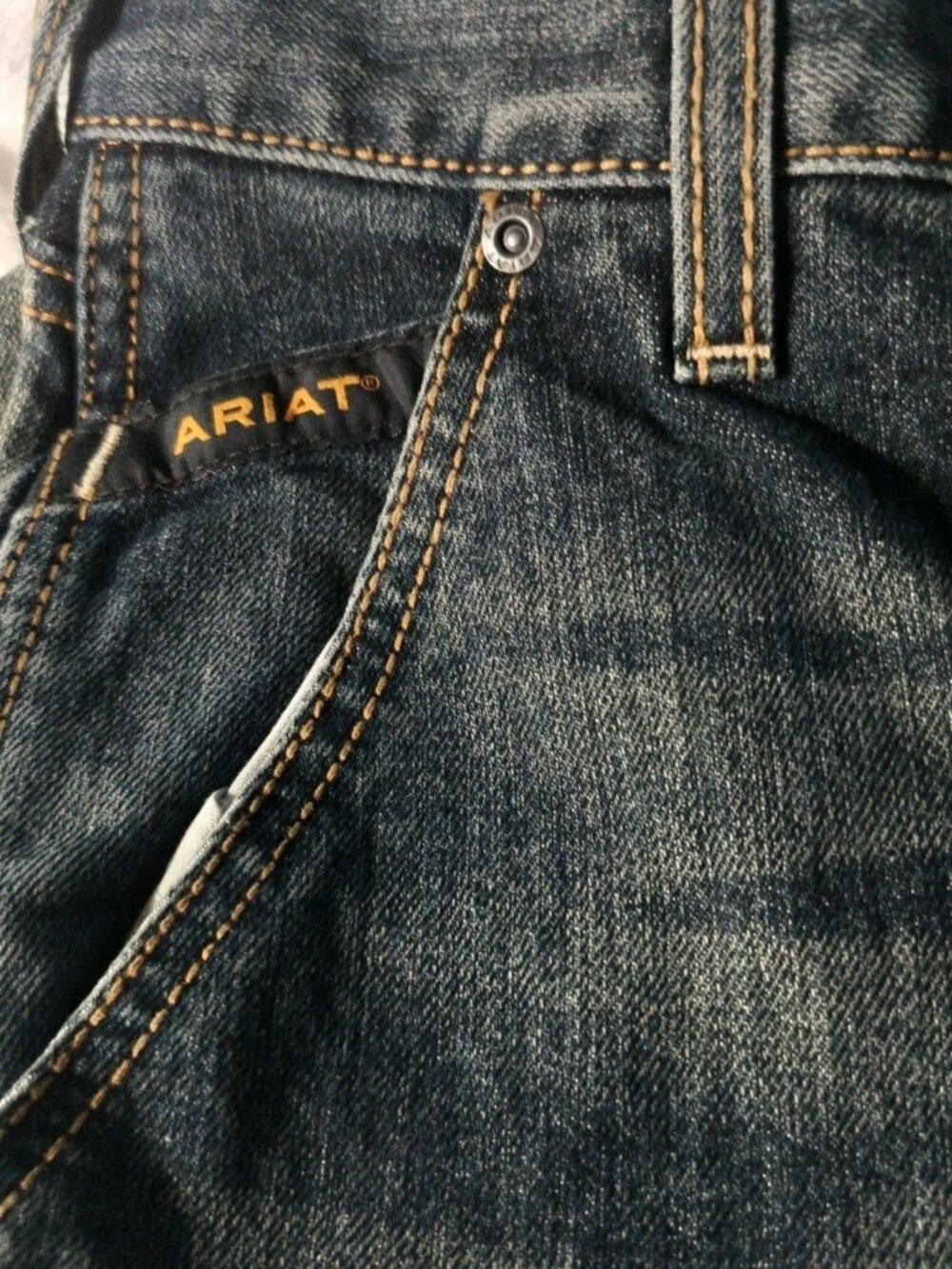 Ariat Work Rebar Durastretch M7 working Straight Leg Blue Denim Jeans 30X32 - Picture 15 of 15